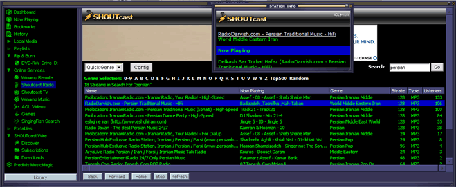 The Winamp Media Library (click for larger version)
